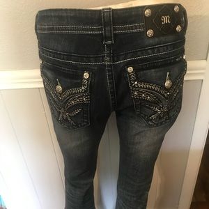 31x30 MISS ME Blue Denim Embellished JP5530B Boot Jeans